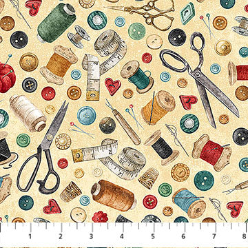 Stonehenge Stitchin Beige Notions by the yard