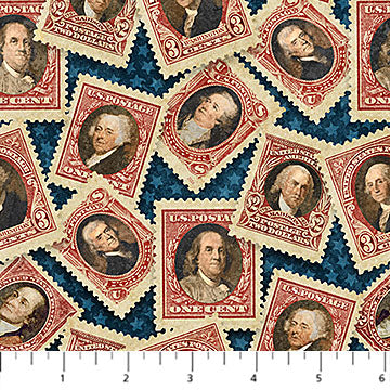 Stonehenge America 250 ,Navy Stamps by the yard