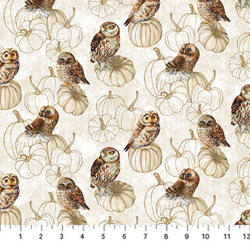 Northcott, Night Owl, Cream Owls