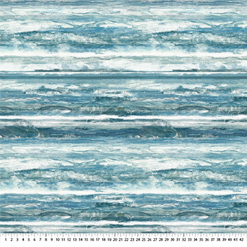 Smooth Sailing Dark Blue Stripe, by the yard from Northcott