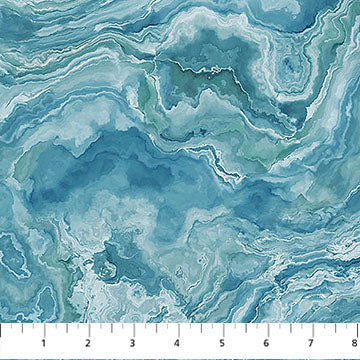 Smooth Sailing wave texture Med Blue blue, by the yard from Northcott