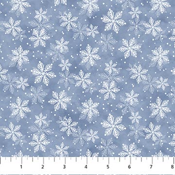 Snow Much Fun, Flannel Dark Blue Snowflake toss