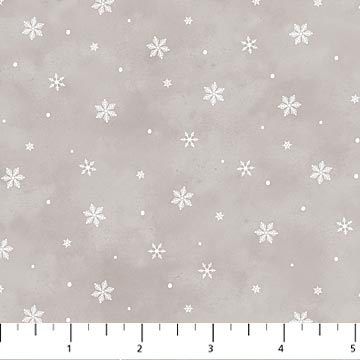 Snow Much Fun, Flannel  Beige Mini Snowflake