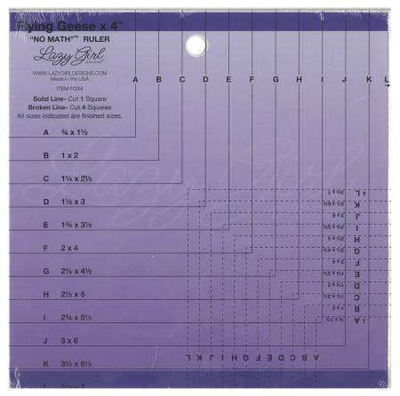 Flying Geese X 4 No Math Ruler 8 1/4in sq