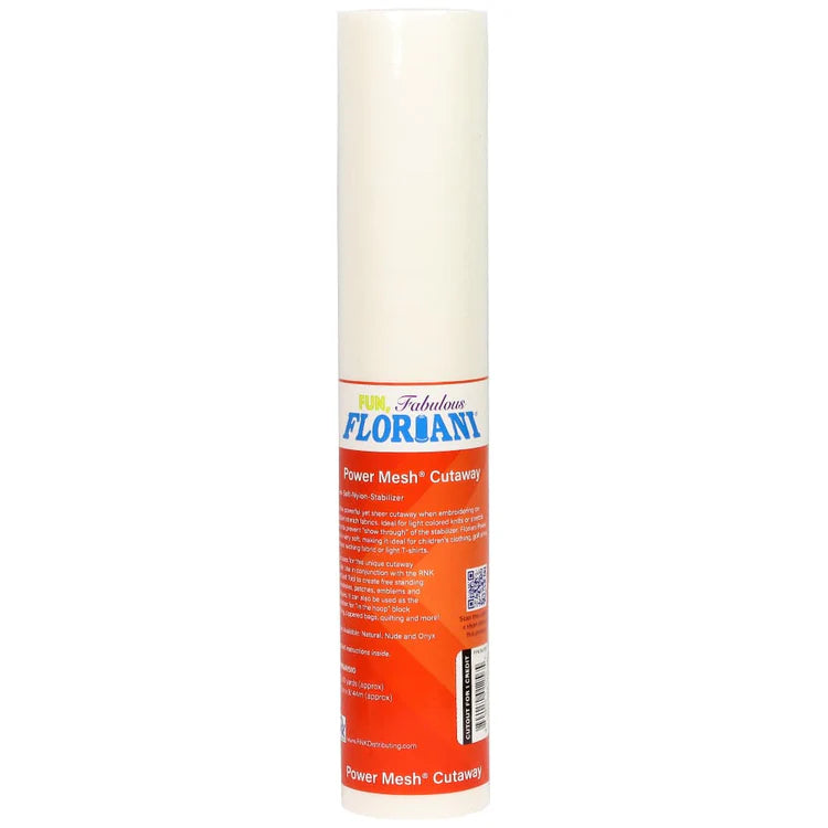 Floriani Power Mesh Cutaway Stabilizer - White (15in x 10yd)