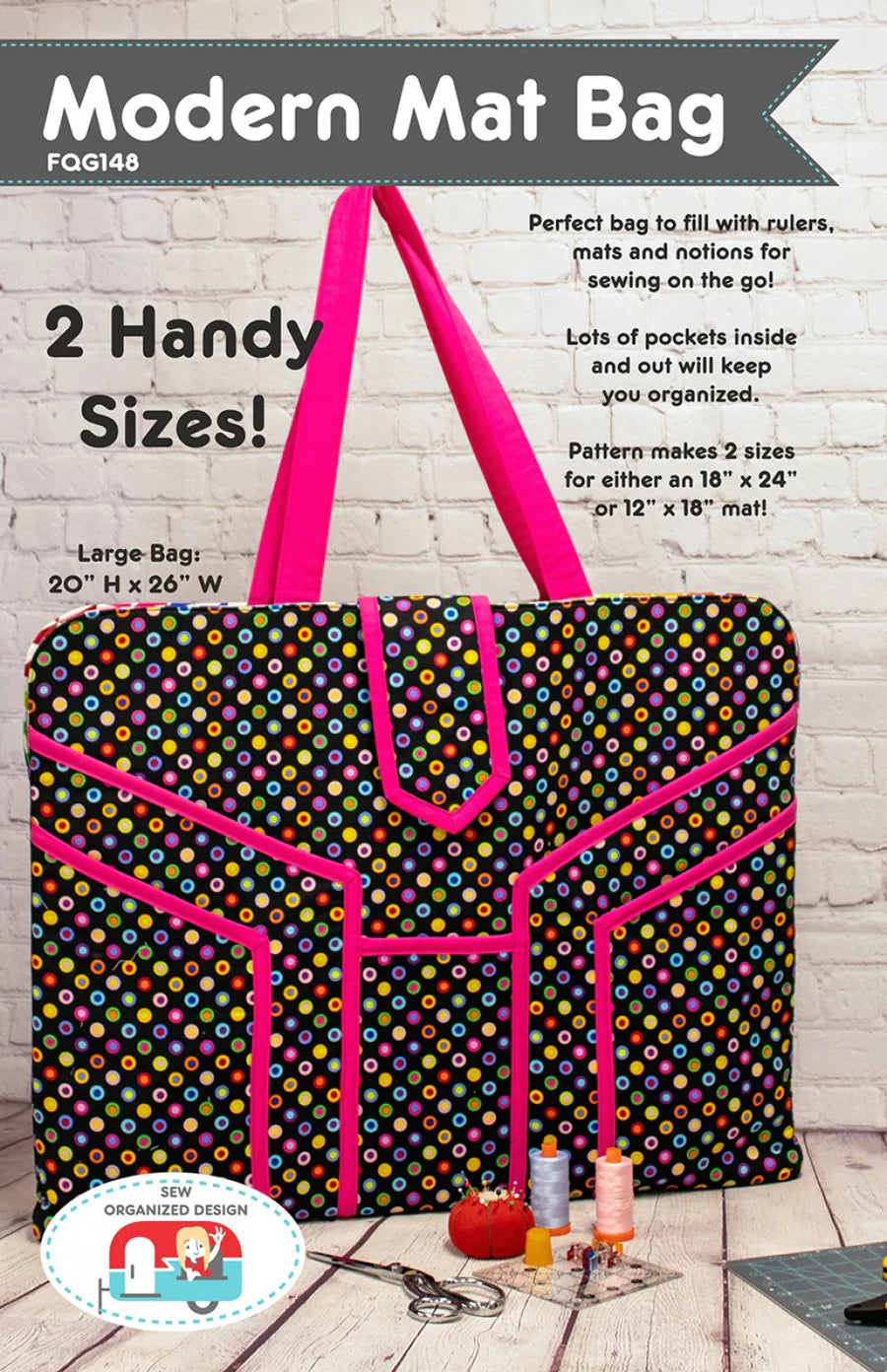Modern Mat Bag, printed pattern packet