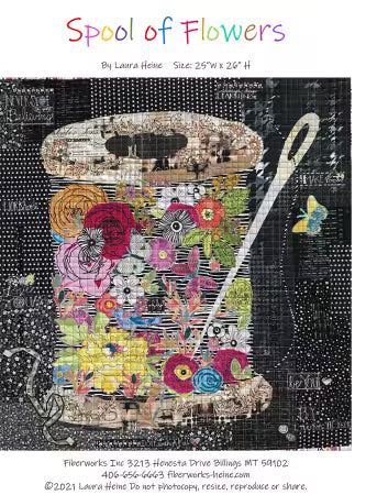 Spool of Flowers Collage Pattern by Laura Heine