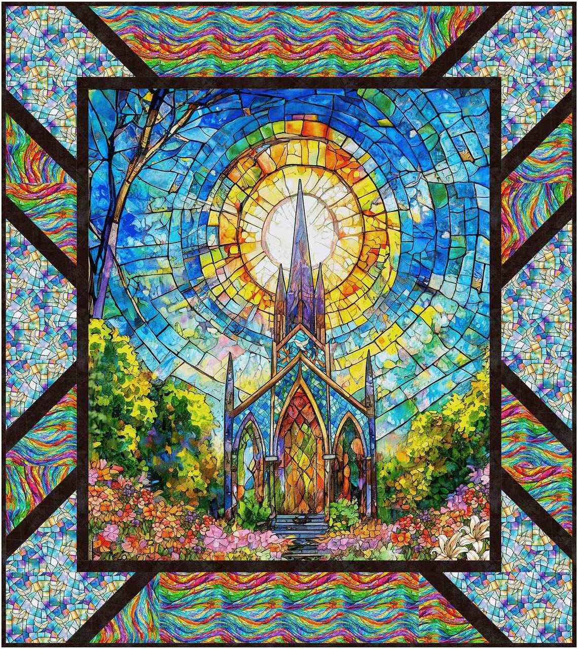 Faith in Full Color Quilt Kit from Henry Glass