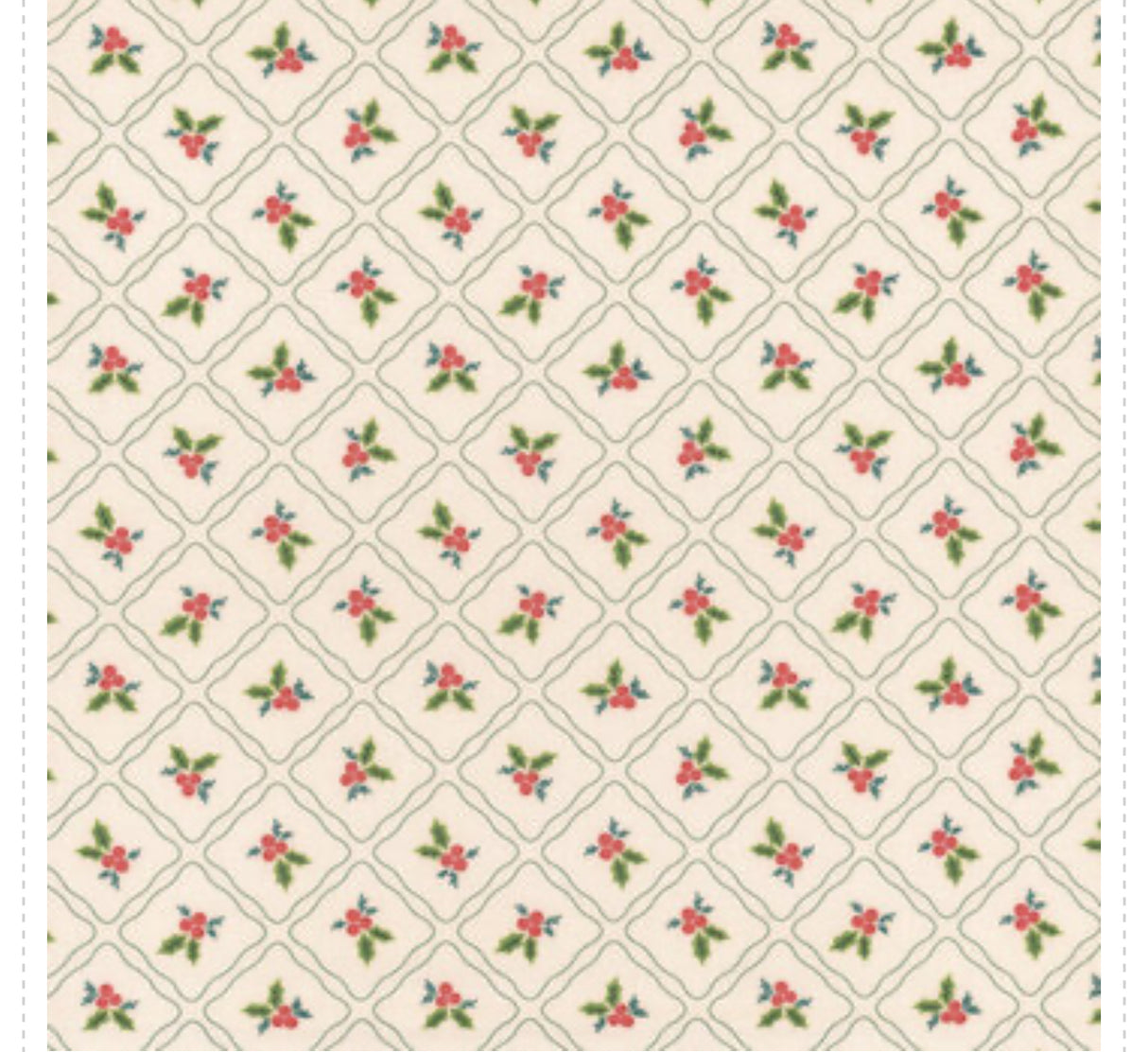 Marcus Fabrics Make It Merry Lamb Farm Designs Holly White by the yard