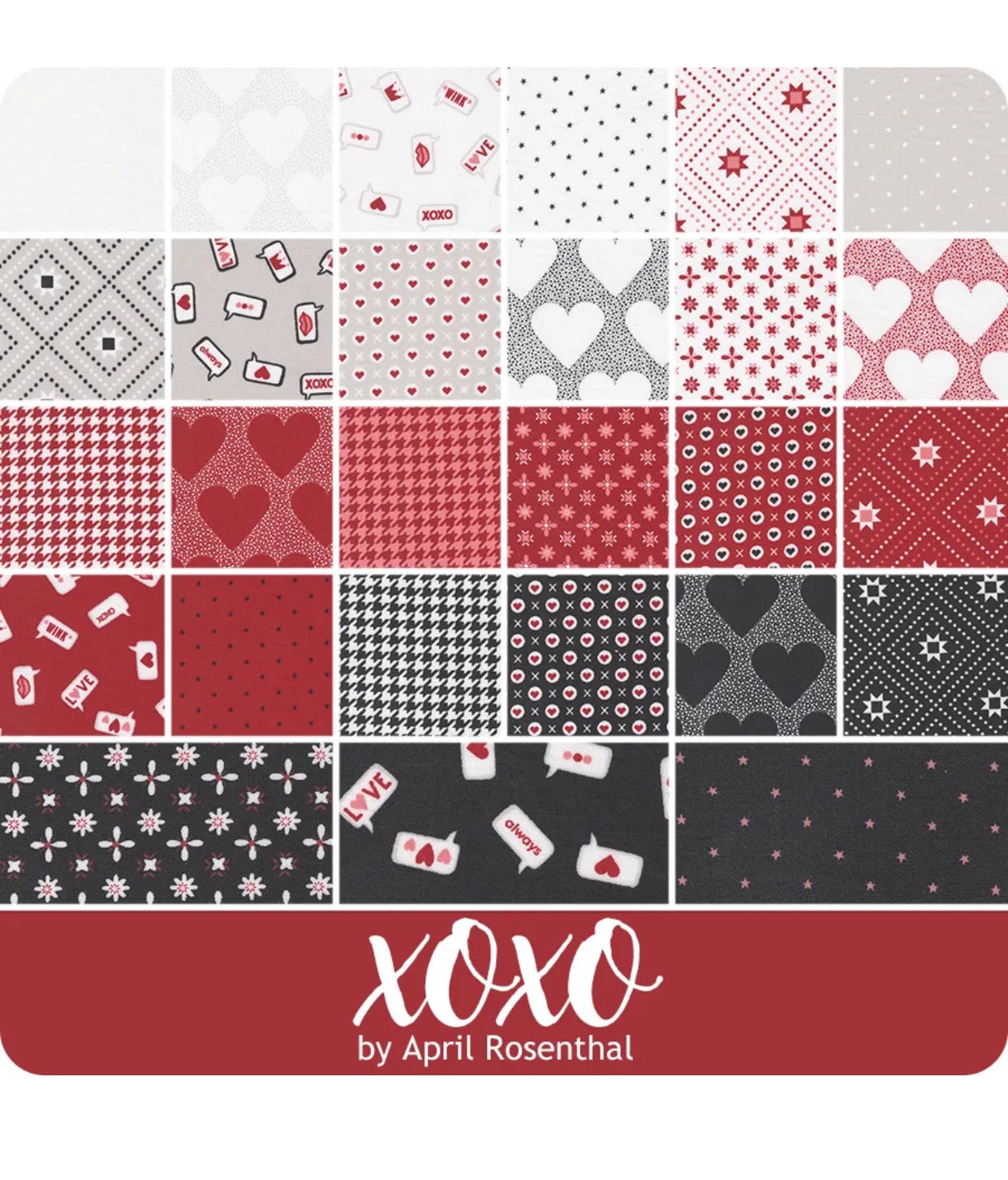 XOXO Mini Charm 24140MC Moda Precuts#1