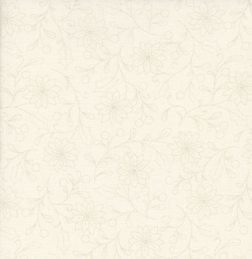 Marcus Fabrics Make It Merry Lamb Farm Designs cream dotted floral by the yard
