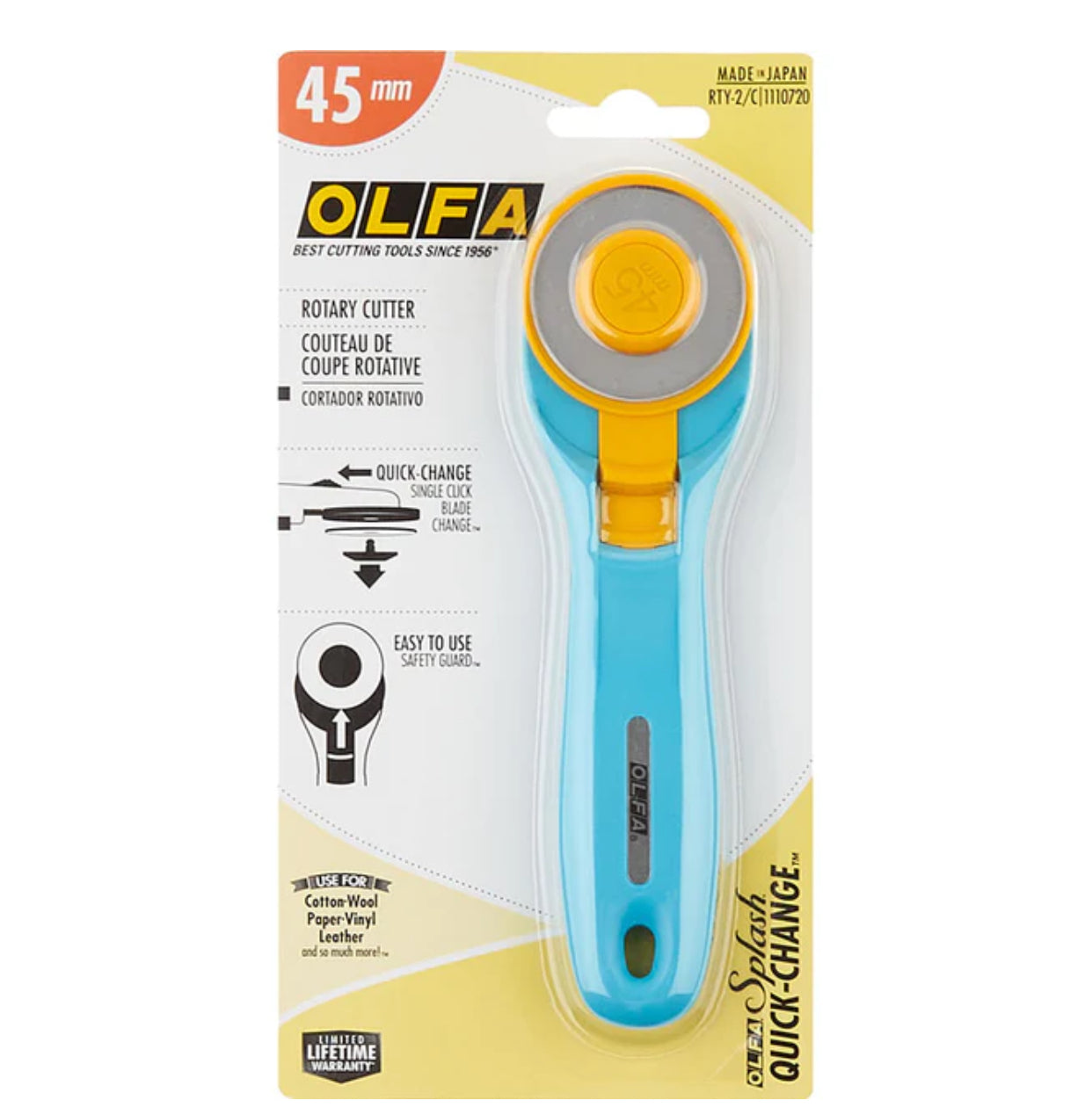 Olfa Splash Aqua 45mm Rotary Cutter