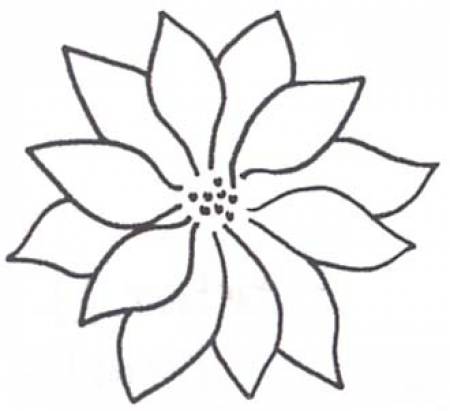 Full Line Stencil Poinsettia