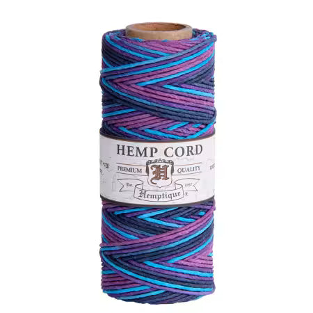 Hemp Cord Variegated Size 20 6ply 1mm x 62.5m Party
