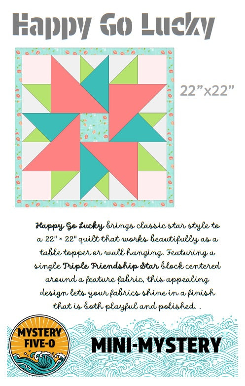 Happy Go Lucky Digital Download Mini Quilt Pattern