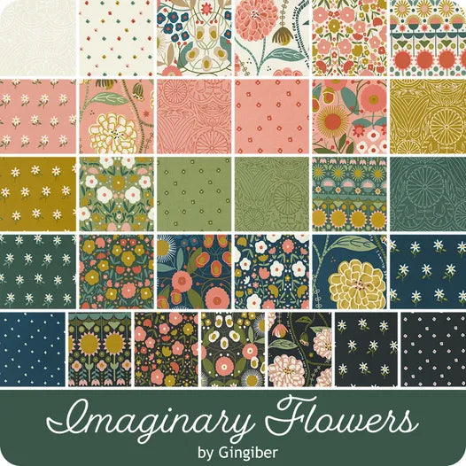 Imaginary Flowers Charm Pack Gingiber for Moda Fabrics