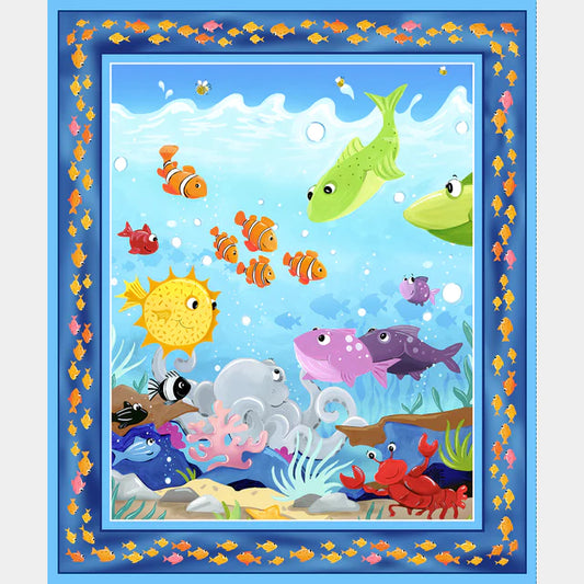 Susy BeeUnder the Sea Digital Quilt Panel