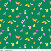 Splendid Butterflies Green by Riley Blake by the yard