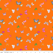 Splendid Butterflies Orange by Riley Blake by the yard