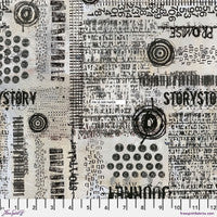 FREE SPIRT FABRICS STORYBOARD BY SETH APTER PRINTED MATTER PAPER  by the yard