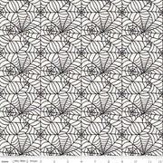 Sophisticated Halloween Spiderweb cream by Riley Blake sold by the yard