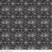 Sophisticated Halloween Spiderweb black by Riley Blake sold by the yard