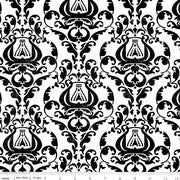 Queen of We'en Distressed Damask White