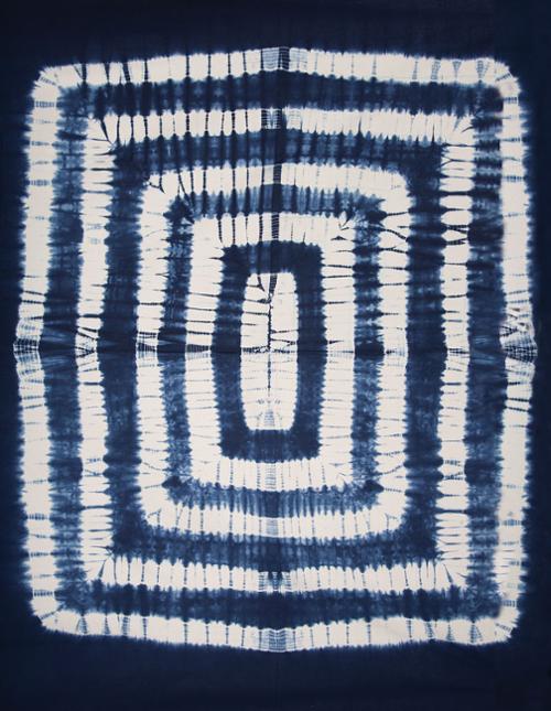 Indigo Throw Labyrinth 70 x 90