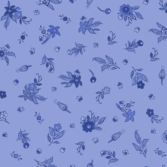 French Quarter for Maywood Studio, small floral blue