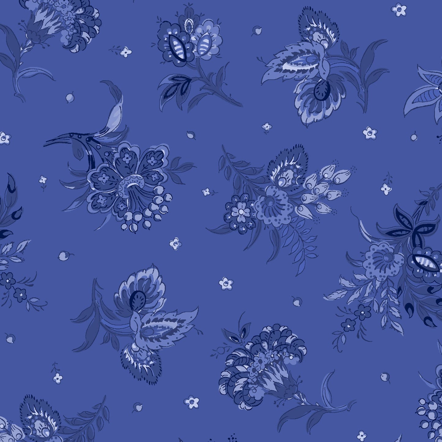 (French Quarter for Maywood Studio, Medium Blue Floral