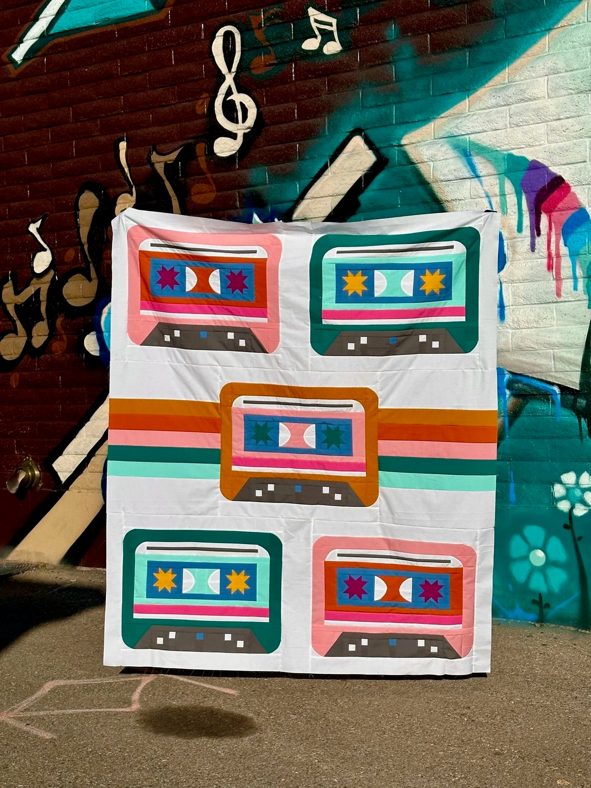 Radical Cassettes PDF Quilt Pattern printed packet