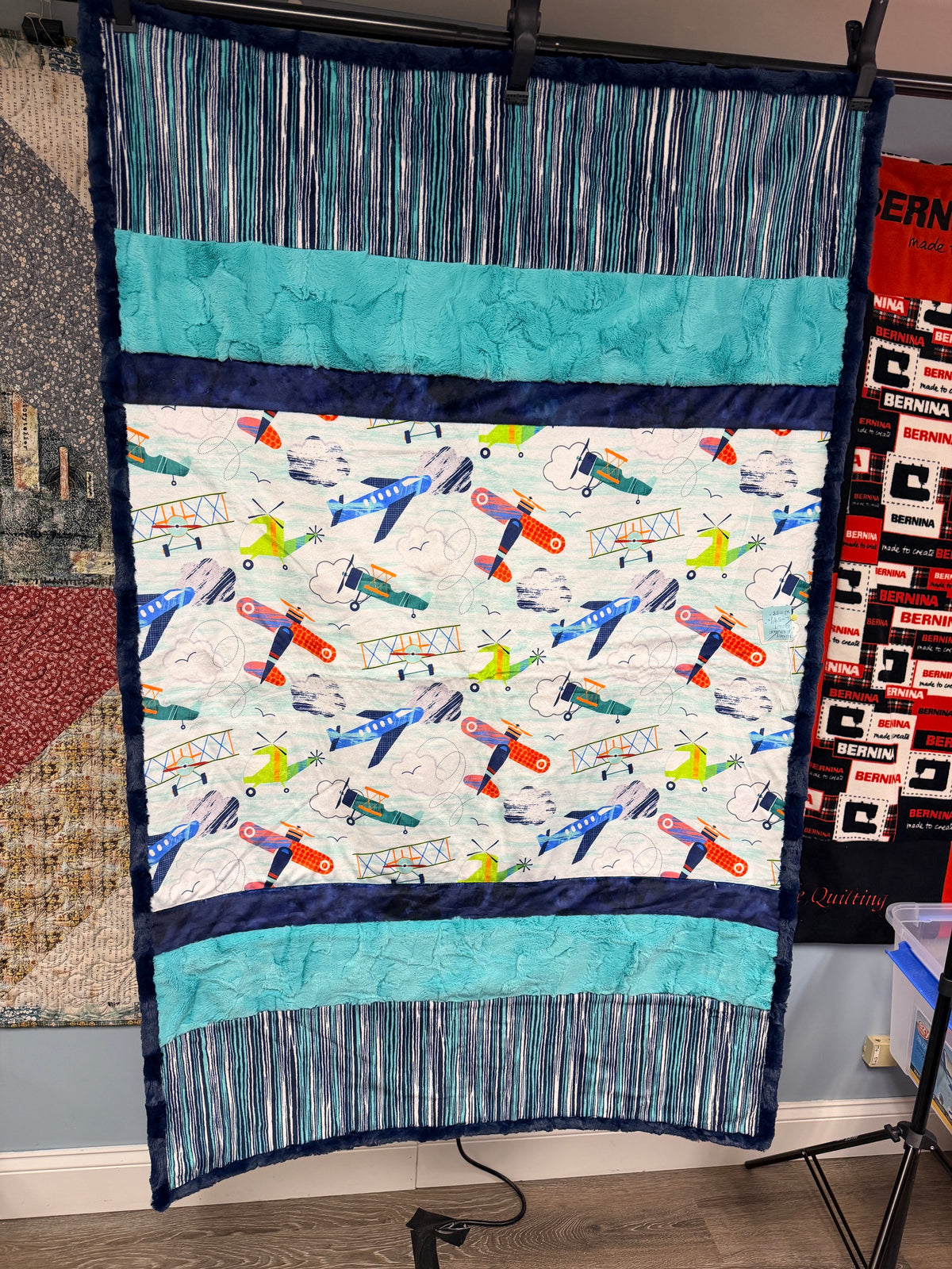 Airplane Baby Micky Quilt from Shannon Fabrics 59" X38"