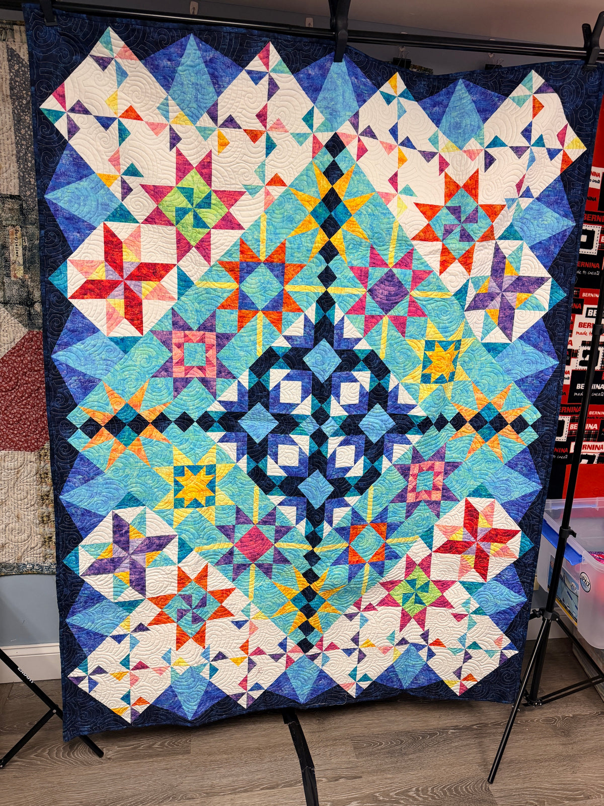 Vibe Whole Cloth Quilt Shop Sample 52" X 70"