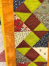 Kansas Troubles, Quilted Fall Table Runner. 13" X 54"
