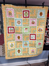 Christmas Cookie Quilt Shop Sample, 44" X 52"