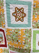 Christmas Cookie Quilt Shop Sample, 44" X 52"