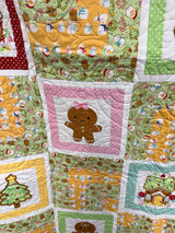 Christmas Cookie Quilt Shop Sample, 44" X 52"