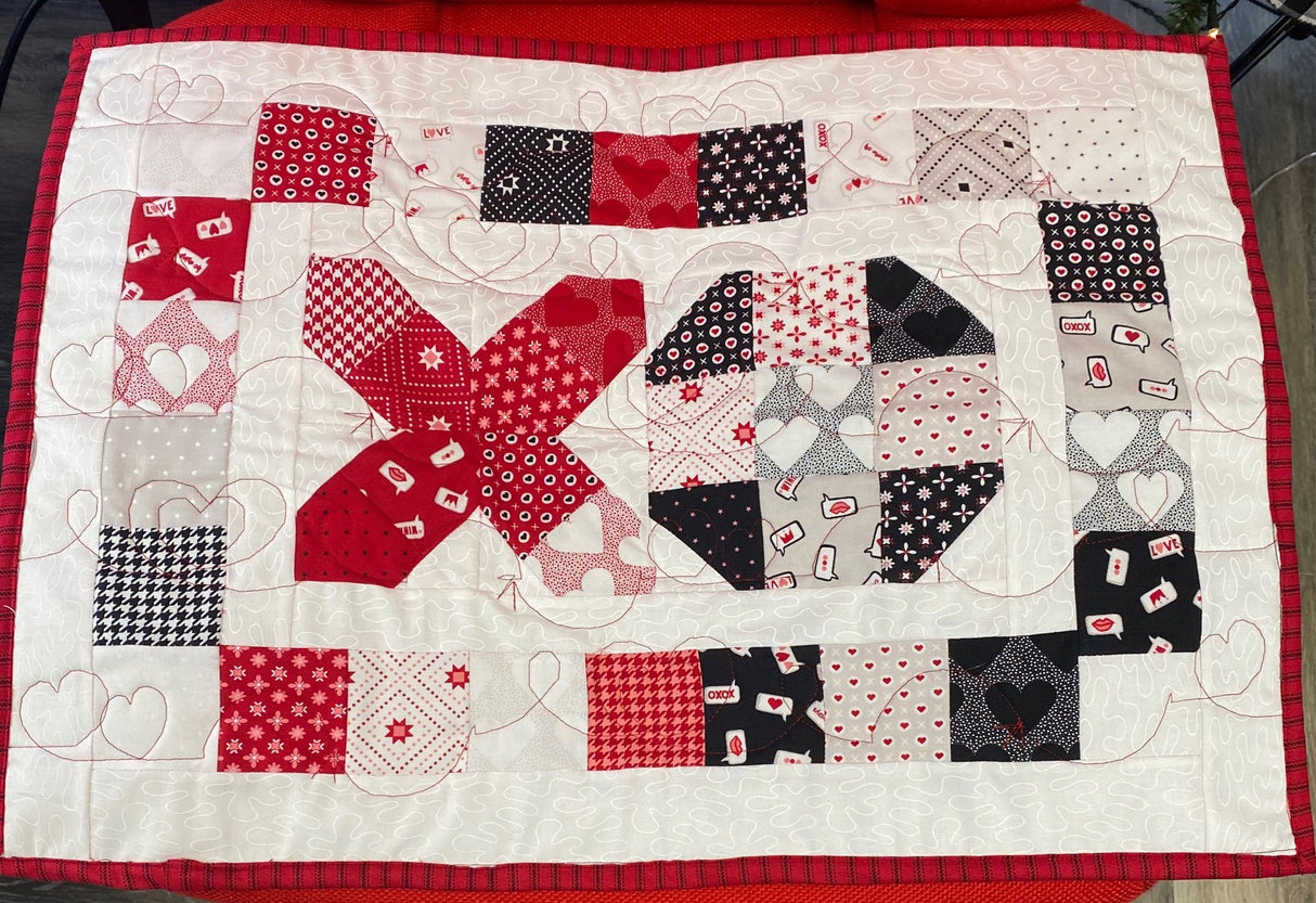 January's North Shore Cuts: "Hugs & Kisses" Mini Quilt Kit