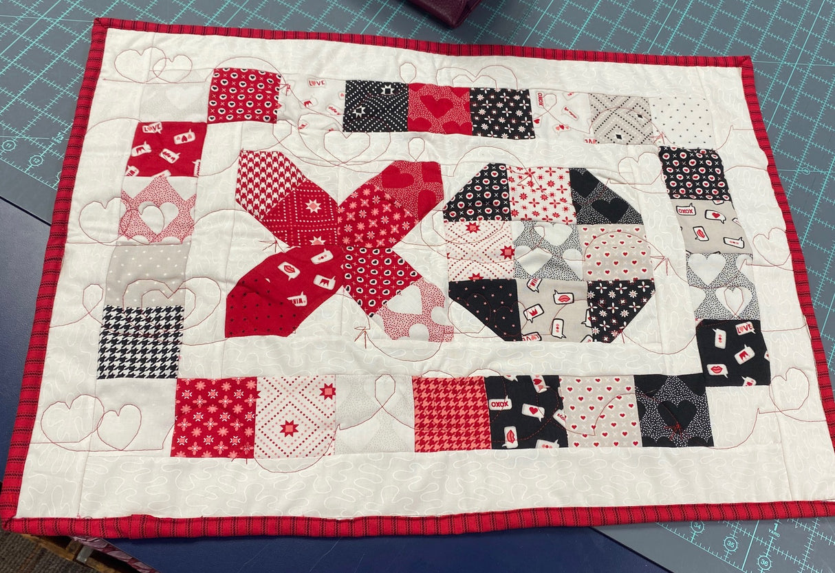 January's North Shore Cuts: "Hugs & Kisses" Mini Quilt Kit