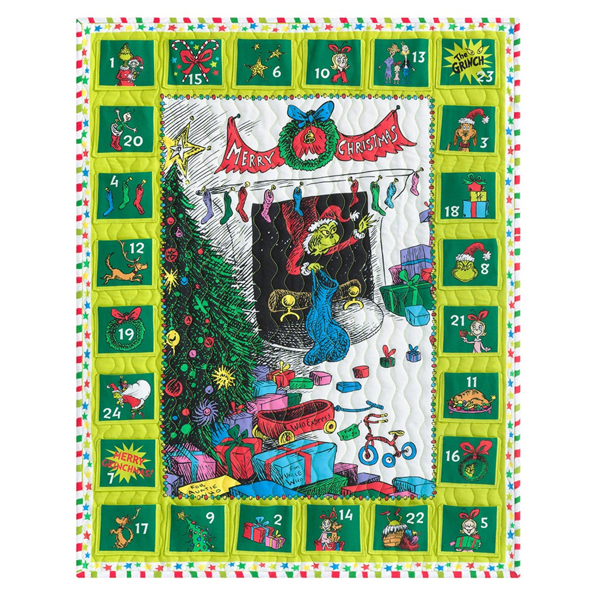 Robert Kaufman Fabrics How the Grinch Stole Christmas Advent Calendar Quilt Kit