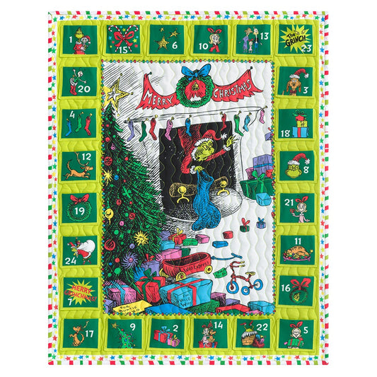 Robert Kaufman Fabrics How the Grinch Stole Christmas Advent Calendar Quilt Kit