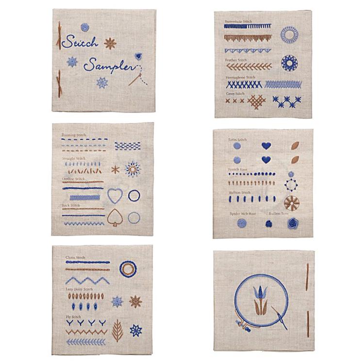 Embroidery Sampler Book Blue EK 101E Tulip