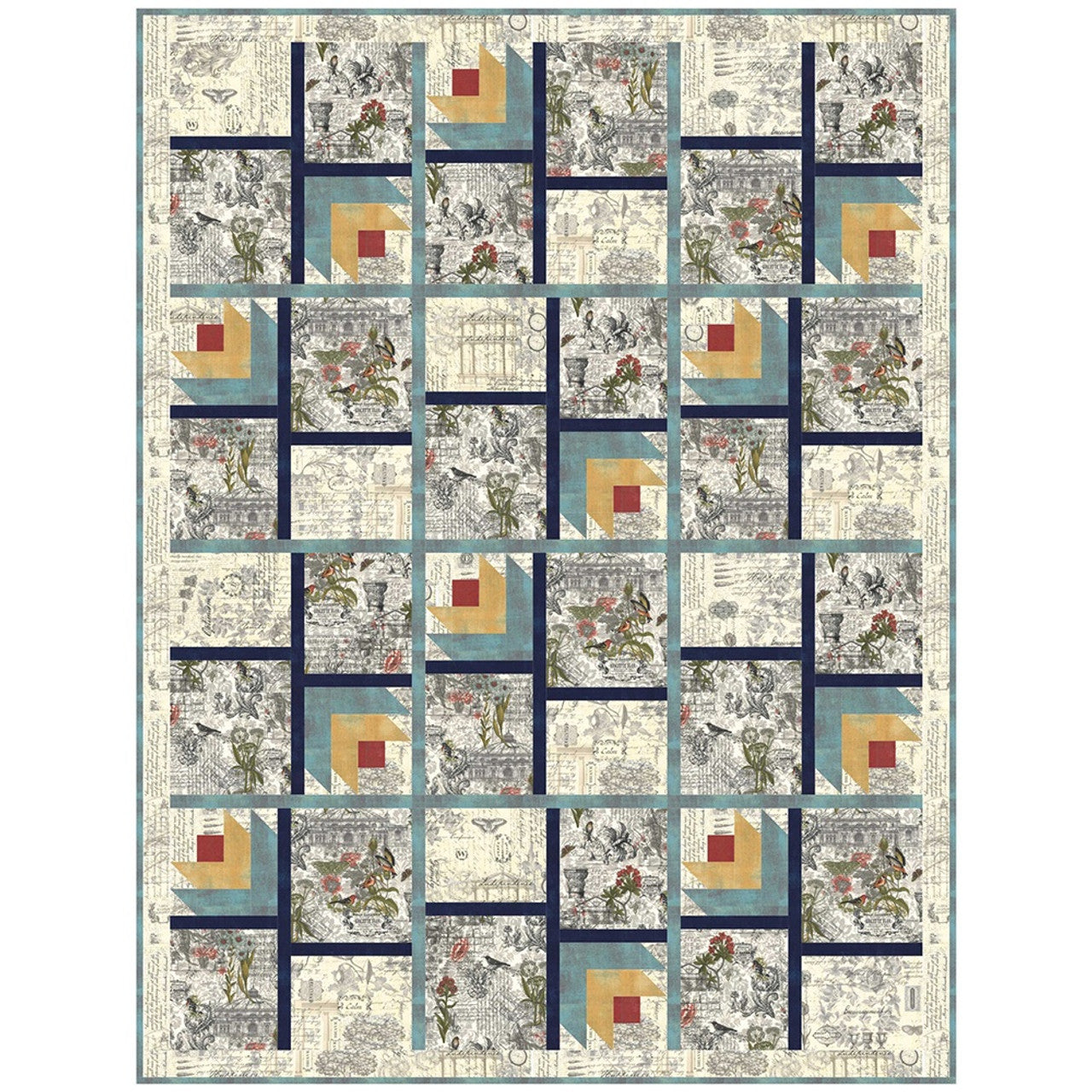 Moda Fabrics 3 Sisters Collage Favorites Garden Oasis Quilt Kit