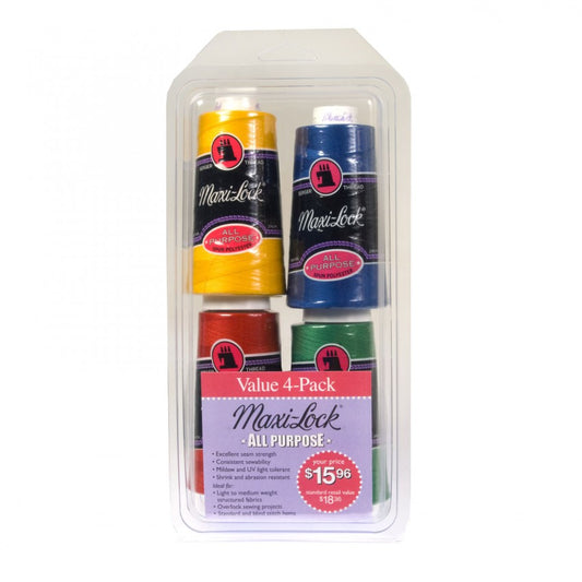 All Purpose Boxed Set, Maxi Lock Serger thread, Brights