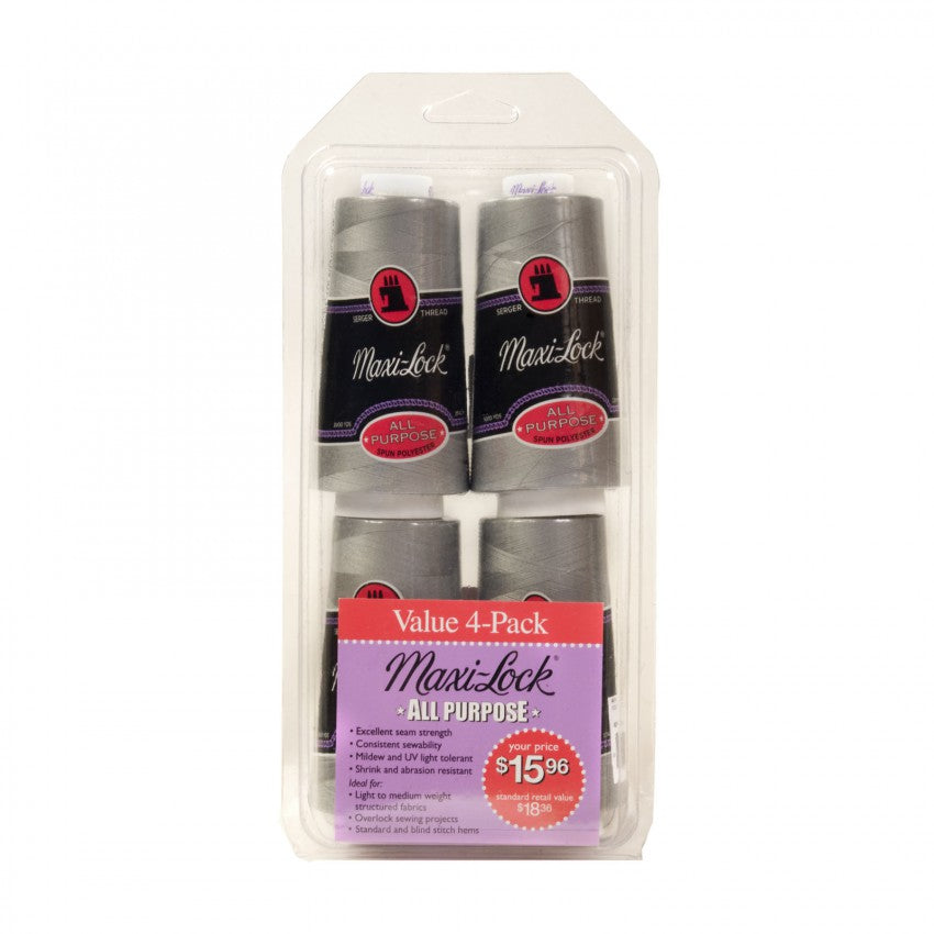 All Purpose Boxed Set, Maxi Lock Serger thread, Light Gray