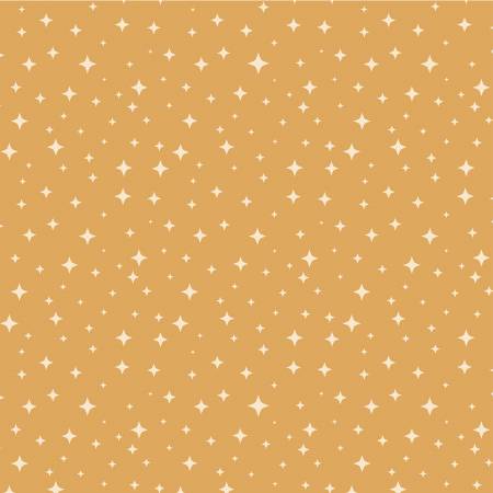 Yellow Star Bright, by the yard from Poppie Cotton-