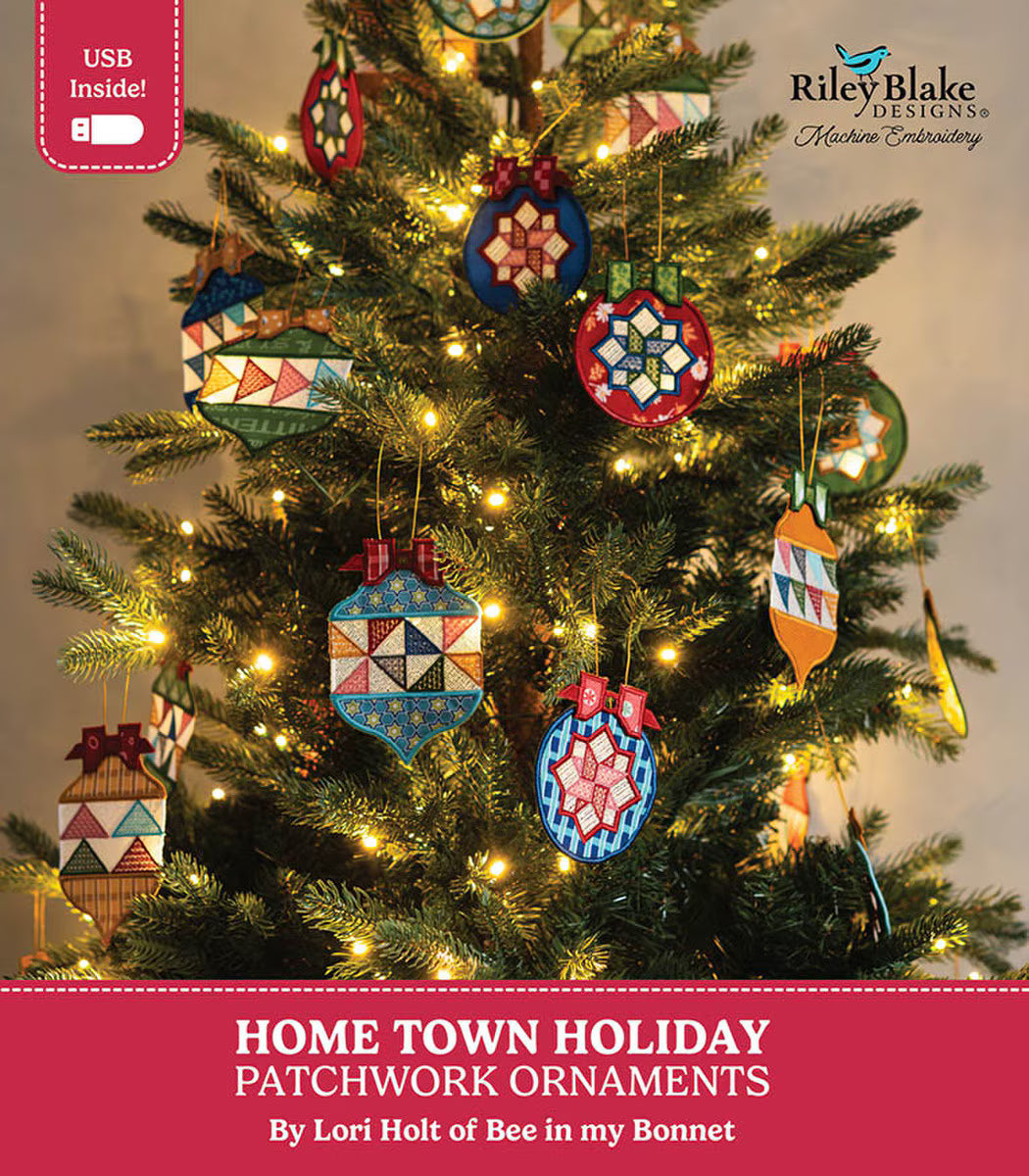 Machine Embroidery Home Town Holiday Patchwork Ornaments