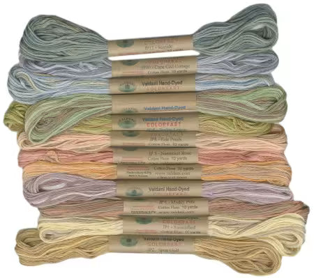 Valdani Floss 6 Strand Skein 10yd Muddy Monet Collection 12 Colors