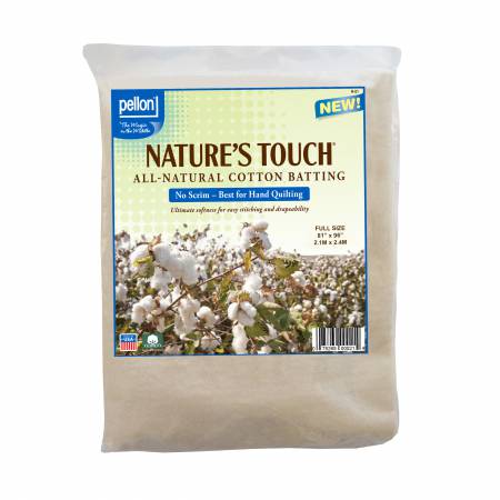 Pellon Nature's Touch 100% Natural Cotton No Scrim 81in x 96in Full Size