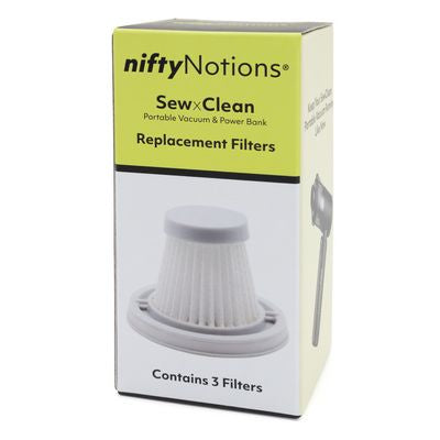 3 pc Replacement Filters SewClean Portable Vacuum